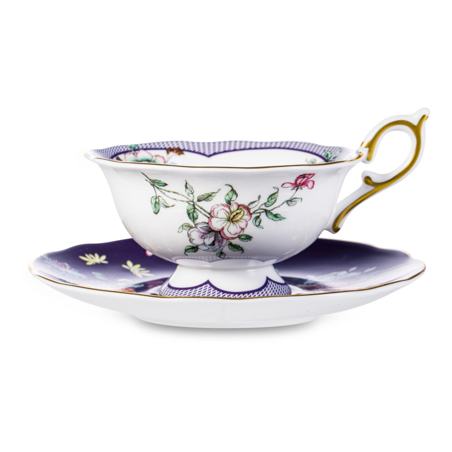 Чашка чайная с блюдцем Wedgwood Wonderlust Полуночный сад 140 мл фарфор пк 12296₽