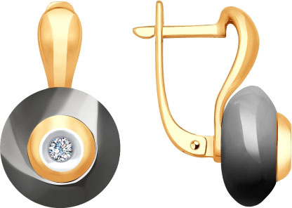 

Серьги из керамики и красного золота AllTime 6025093_s, бриллиант, 6025093_s