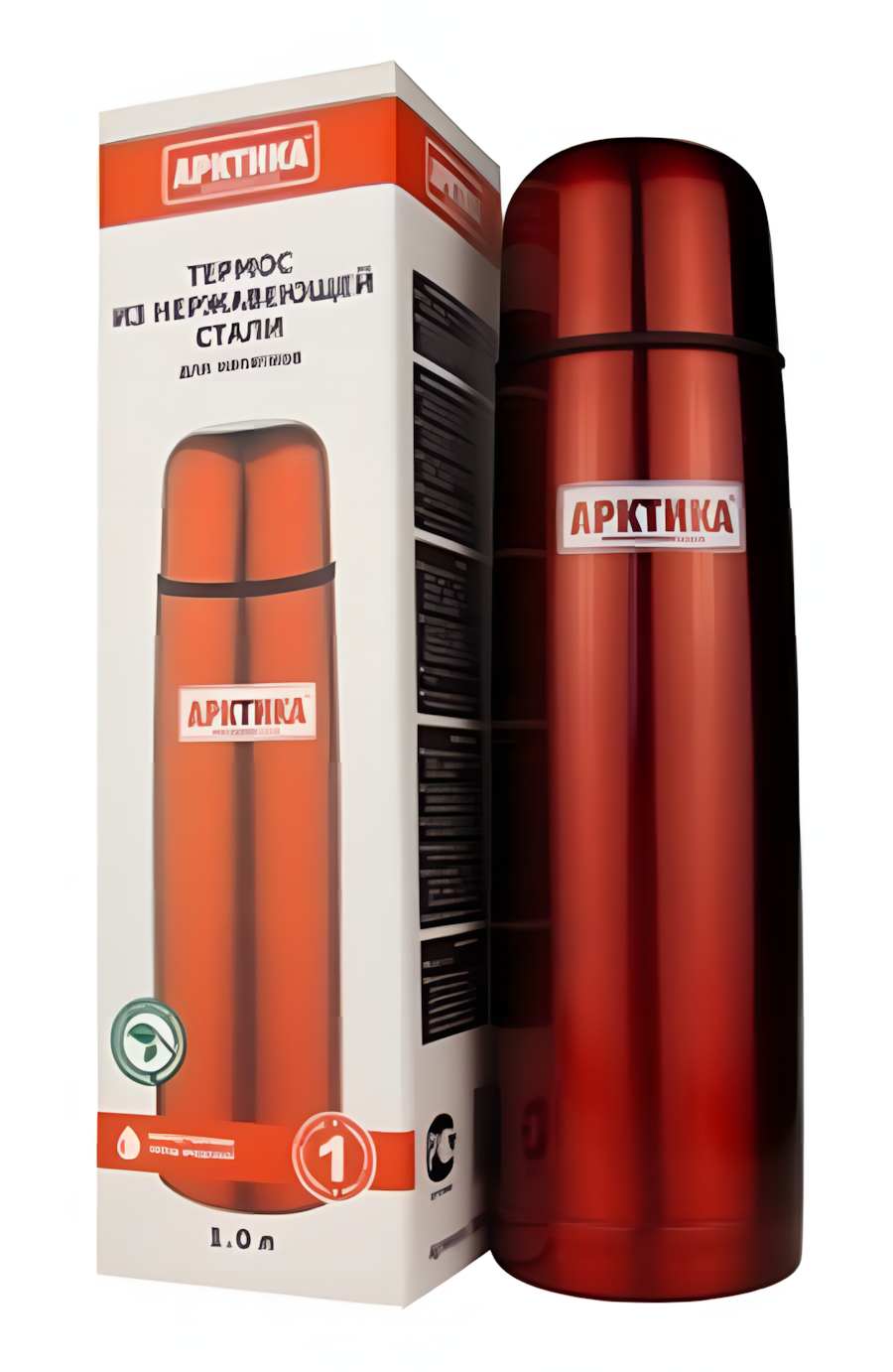 

Термос Арктика 102-1000, 1 л, с узким горлом, красный