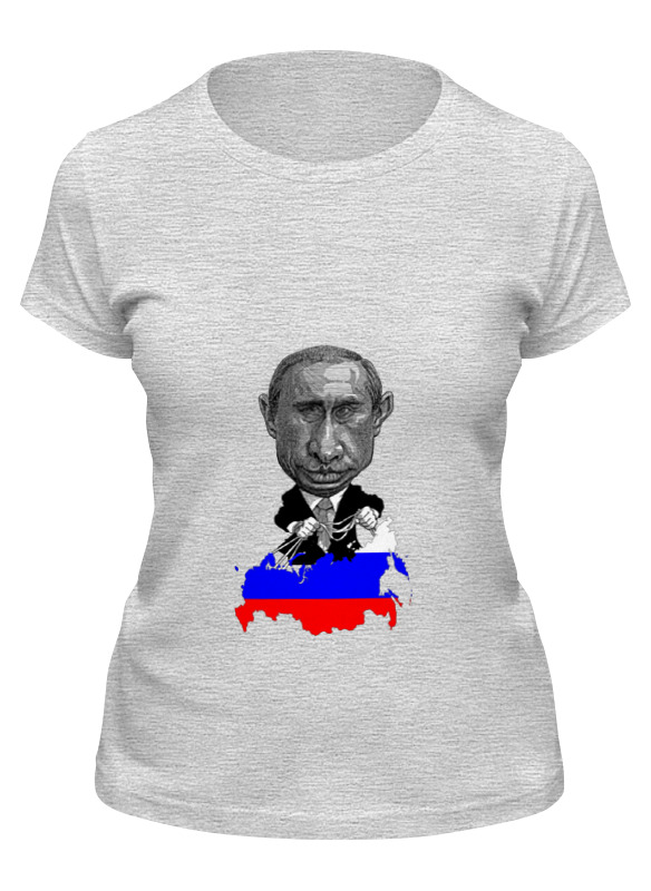 

Футболка женская Printio Putin серая S, Серый, Putin