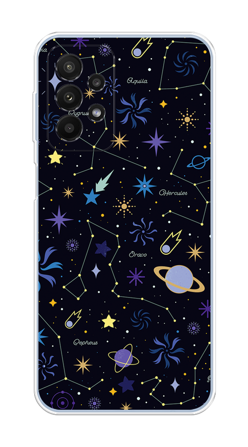 

Чехол на Samsung Galaxy A23 "Цветной космос", Желтый, 2105050-2