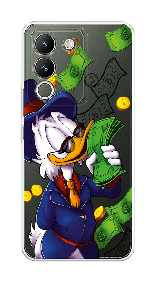 

Чехол на Vivo V29e 5G "Scrooge McDuck with Money", Синий;зеленый;белый, 269650-1