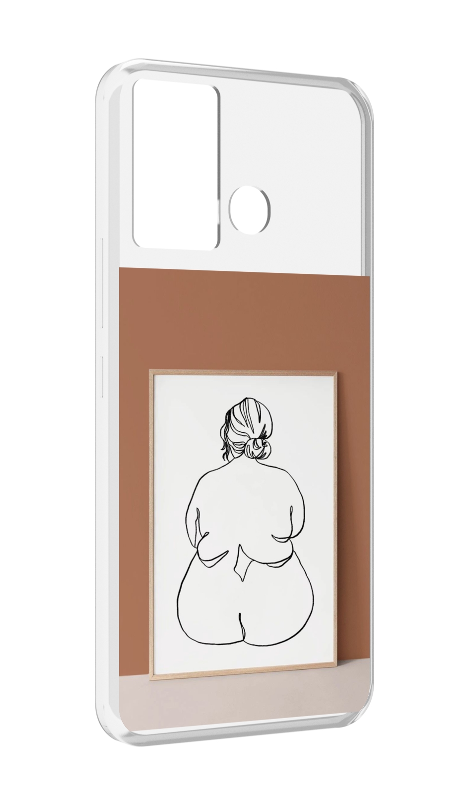 

Чехол MyPads Body Positive Female Figure Line Art женский для Infinix Hot 12 Play, Прозрачный, Tocco