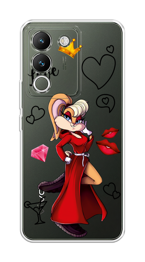 

Чехол на Vivo V29e 5G "Rich Lola Bunny", Красный;бежевый;оранжевый, 269650-1