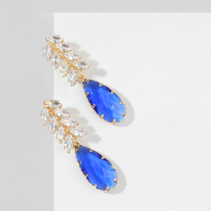 

Серьги из металла Queen Fair 9691693, стекло; фианит, 9691693