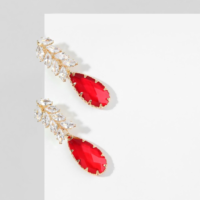 

Серьги из металла Queen Fair 9691692, стекло; фианит, 9691692