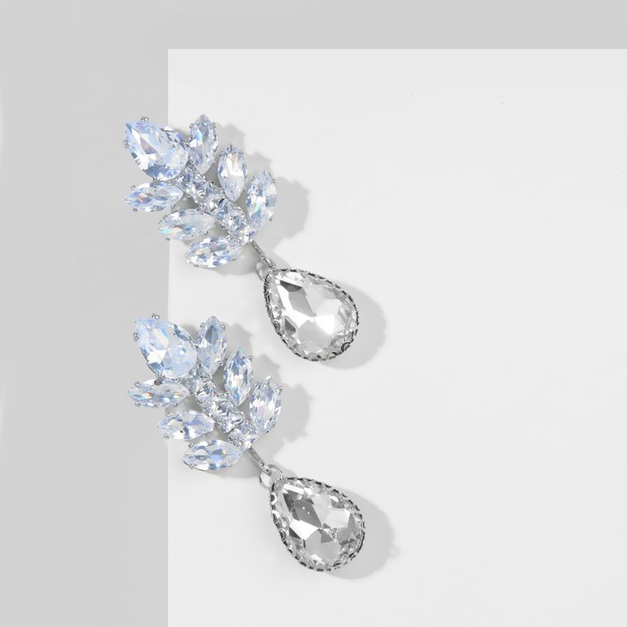 

Серьги из металла Queen Fair 9691695, стекло; фианит, 9691695