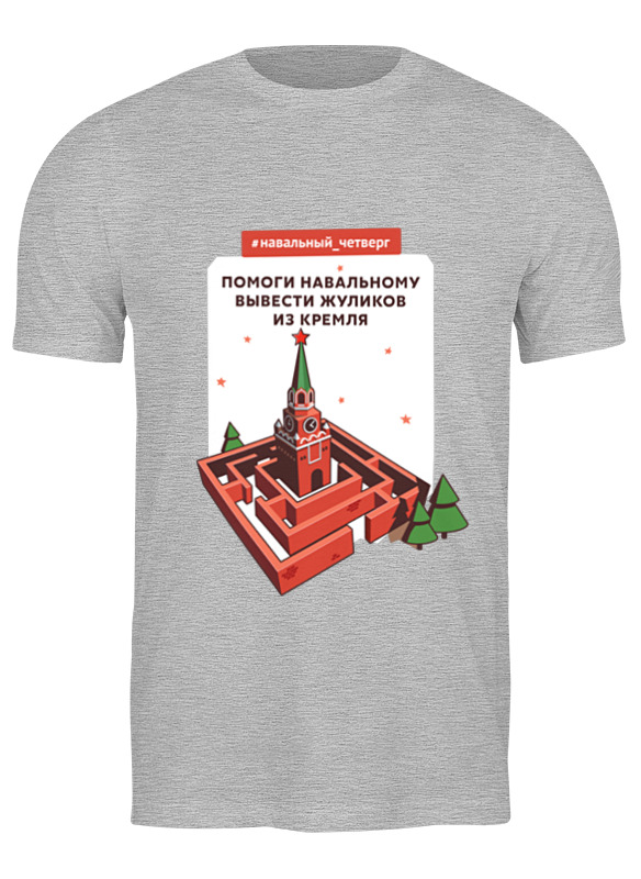 

Футболка мужская Вывести жуликов (день) 0669625 Printio серая XL, Вывести жуликов (день) 0669625
