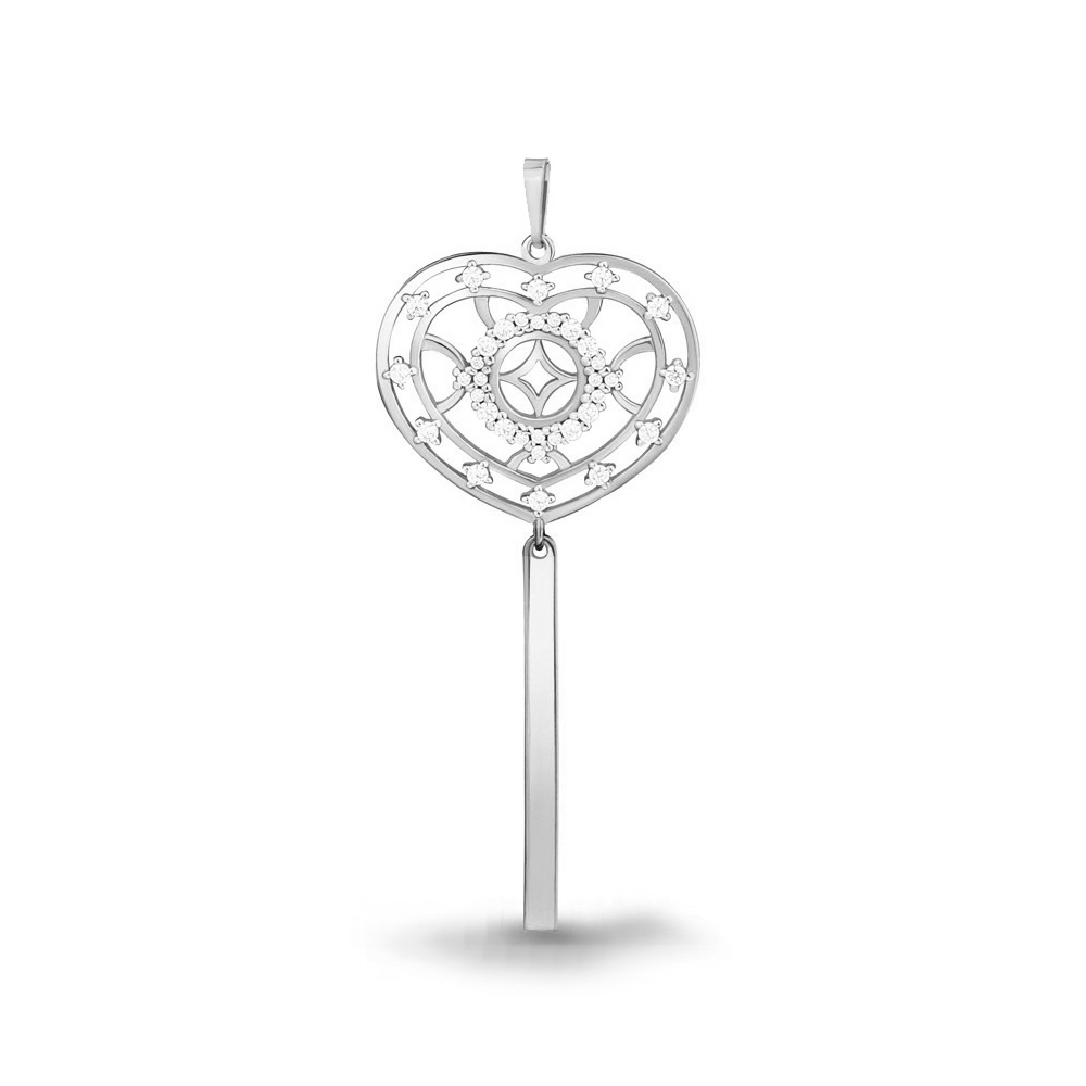 

Подвеска из серебра с фианитом Aquamarine 24259А_925_р, 24259А_925_р