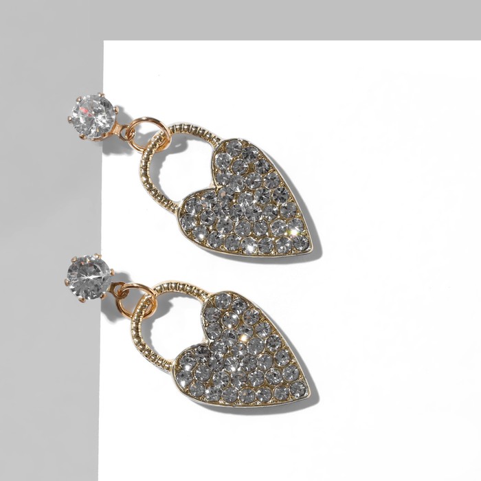 

Серьги из металла Queen Fair 9690819, стразы, 9690819