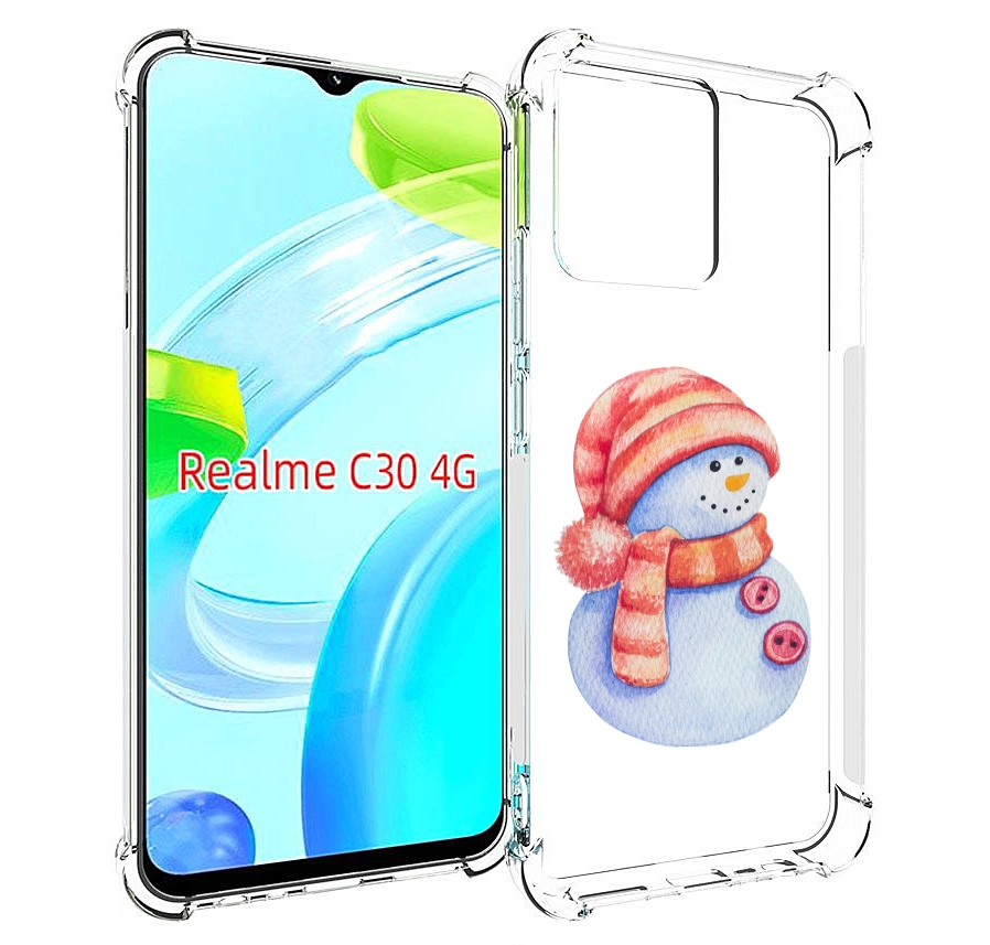

Чехол MyPads Веселый снеговик для Realme C30 4G / Narzo 50i Prime, Прозрачный, Tocco