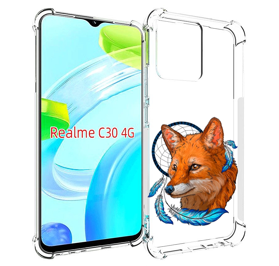 

Чехол MyPads лиса и ловец снов для Realme C30 4G / Narzo 50i Prime, Прозрачный, Tocco