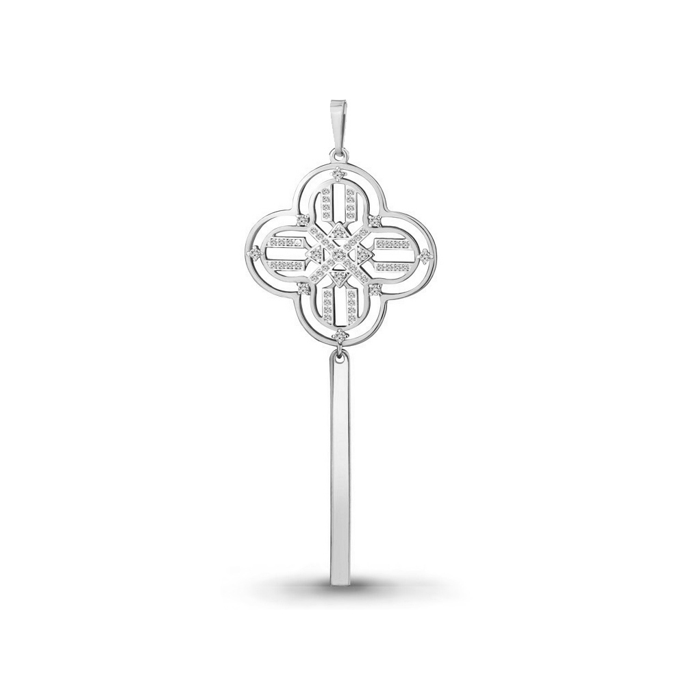 

Подвеска из серебра с фианитом Aquamarine 24257А_925_р, 24257А_925_р