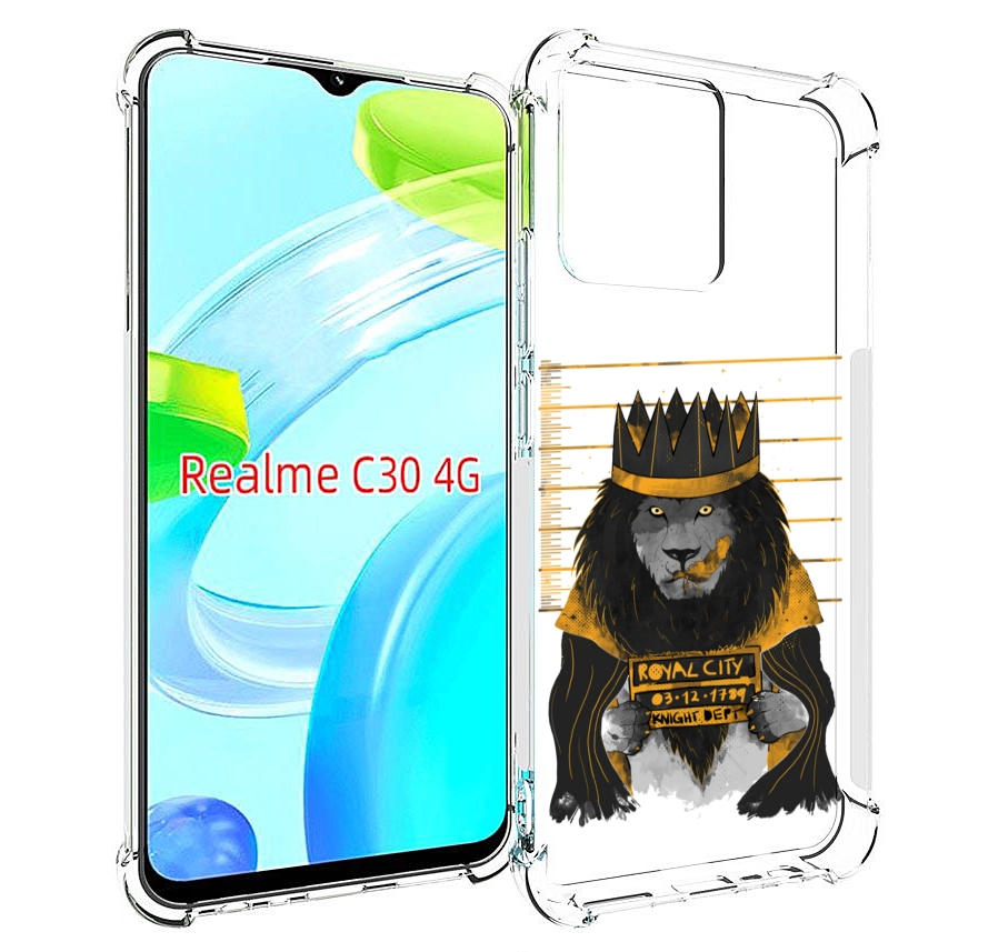 

Чехол MyPads лев в законе для Realme C30 4G / Narzo 50i Prime, Прозрачный, Tocco