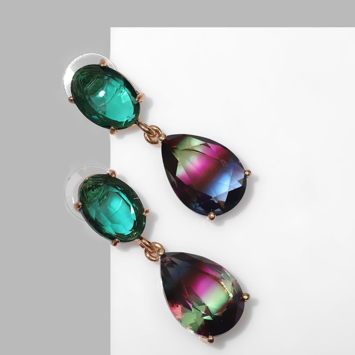 

Серьги из металла Queen Fair 9690846, стекло, 9690846