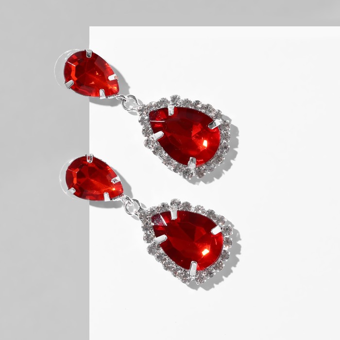 

Серьги из металла Queen Fair 9682194, акрил; стразы, 9682194