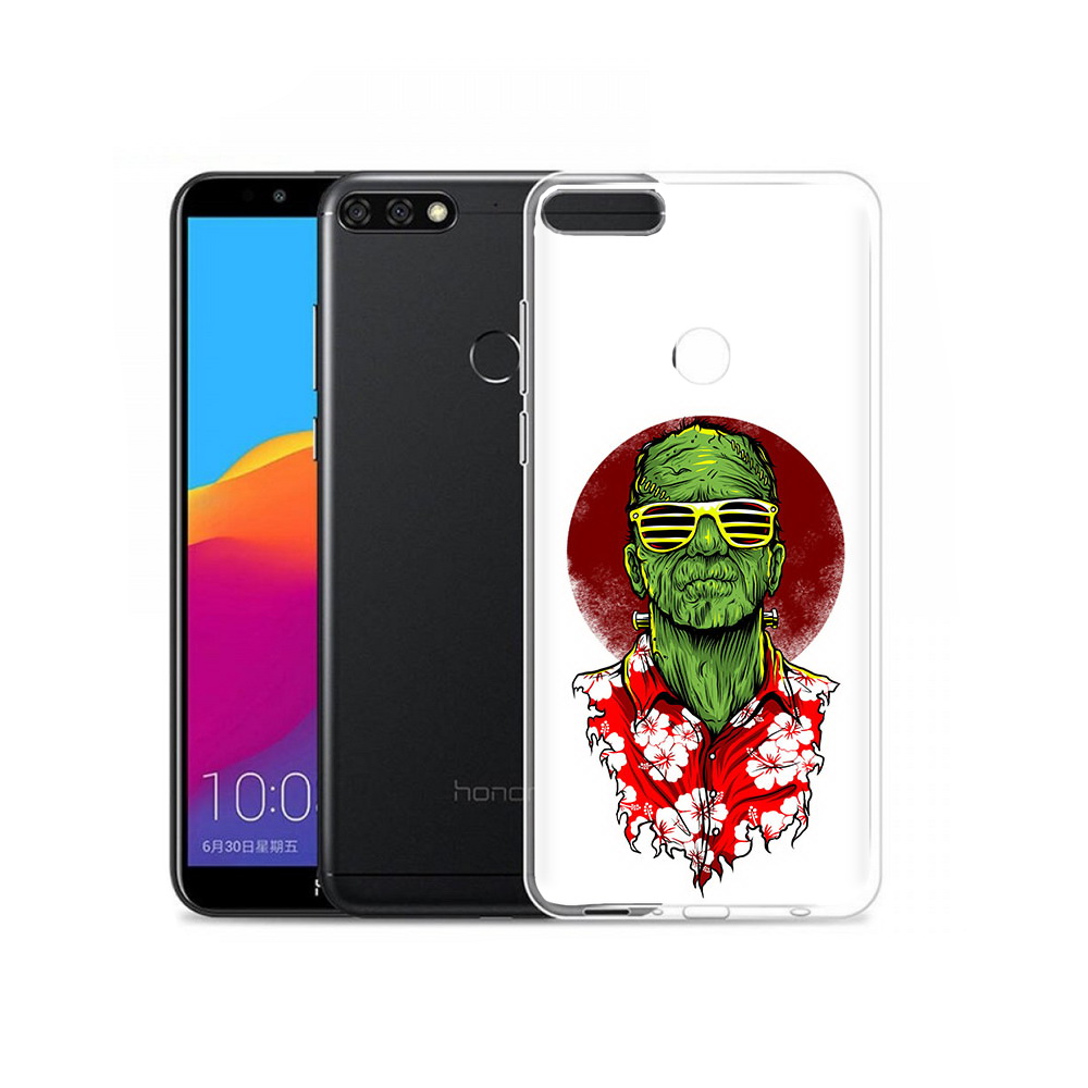 

Чехол MyPads Tocco для Honor 7C Pro крутой зеленый мужчина в очках (PT113786.47.424), Прозрачный, Tocco