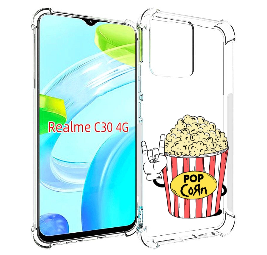 

Чехол MyPads крутой попкорн для Realme C30 4G / Narzo 50i Prime, Прозрачный, Tocco