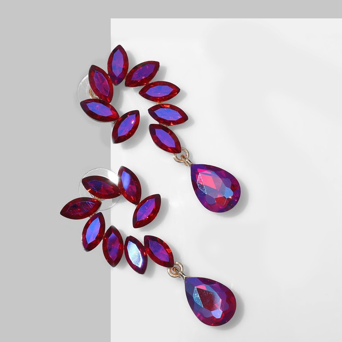 

Серьги Queen fair "Вечеринка" 9690854 радужно-красные, 9690854