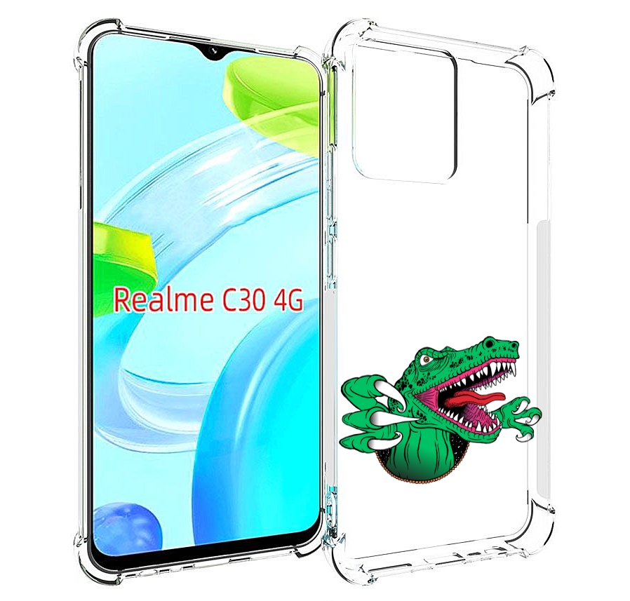 

Чехол MyPads крокодил для Realme C30 4G / Narzo 50i Prime, Прозрачный, Tocco