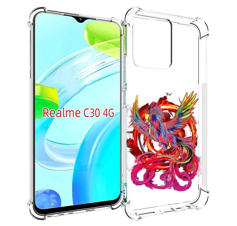 

Чехол MyPads красочный феникс для Realme C30 4G / Narzo 50i Prime, Прозрачный, Tocco