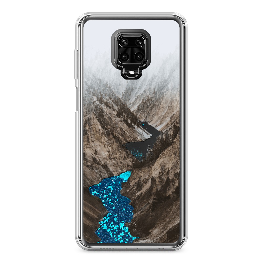 

Жидкий чехол с блестками "Горная река" на Xiaomi Redmi Note 9S, 37993-1