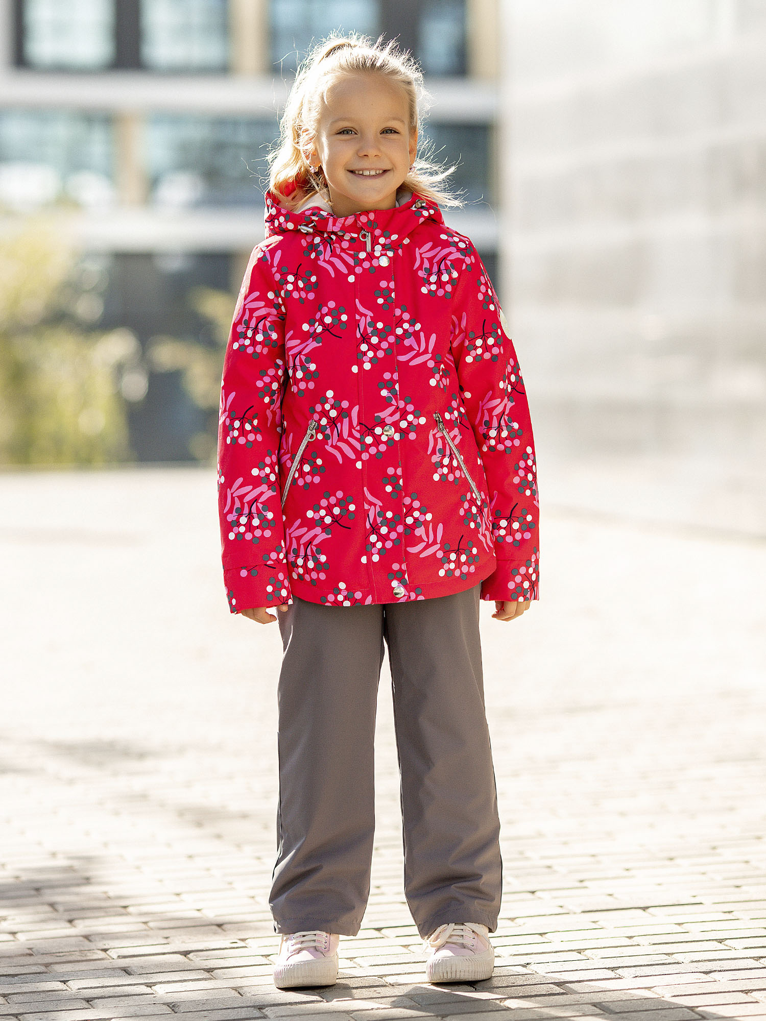 фото Куртка детская batik 410-22в-1 цв. ягодный принт/сливовый р. 128