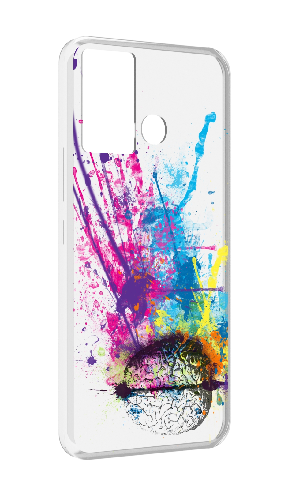 

Чехол MyPads яркий красочный мозг для Infinix Hot 12 Play, Прозрачный, Tocco