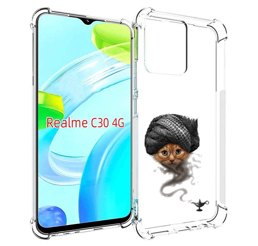 

Чехол MyPads кот джин для Realme C30 4G / Narzo 50i Prime, Прозрачный, Tocco