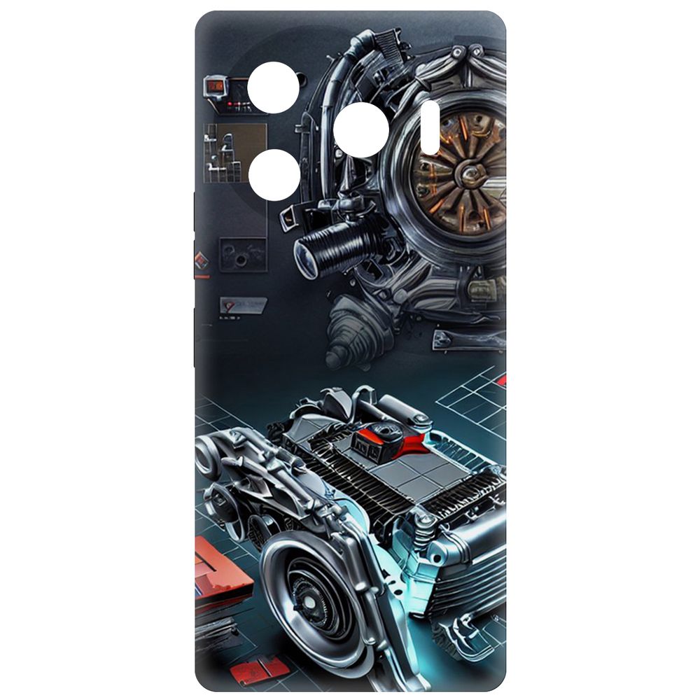 

Чехол-накладка Krutoff Soft Case Моторы для TECNO Camon 30 Pro 5G черный