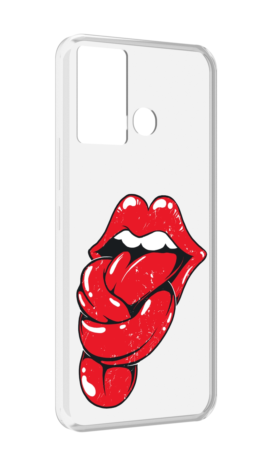 

Чехол MyPads яркие губы с языком для Infinix Hot 12 Play, Прозрачный, Tocco