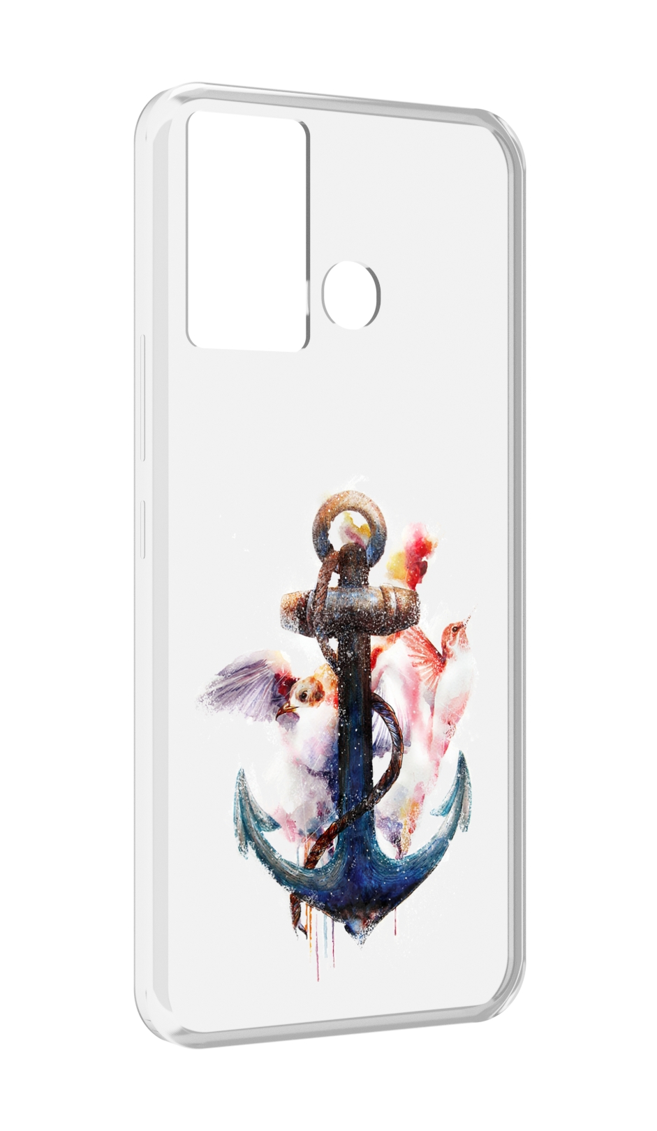 

Чехол MyPads якорь с птицами для Infinix Hot 12 Play, Прозрачный, Tocco