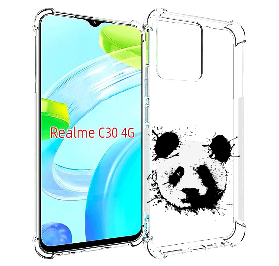

Чехол MyPads клякса-панда для Realme C30 4G / Narzo 50i Prime, Прозрачный, Tocco