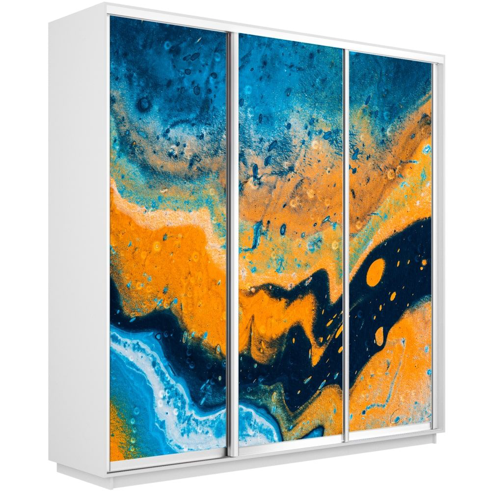 

Шкаф-купе Е1 Экспресс Фото трио Белый снег 240-240-60 1006