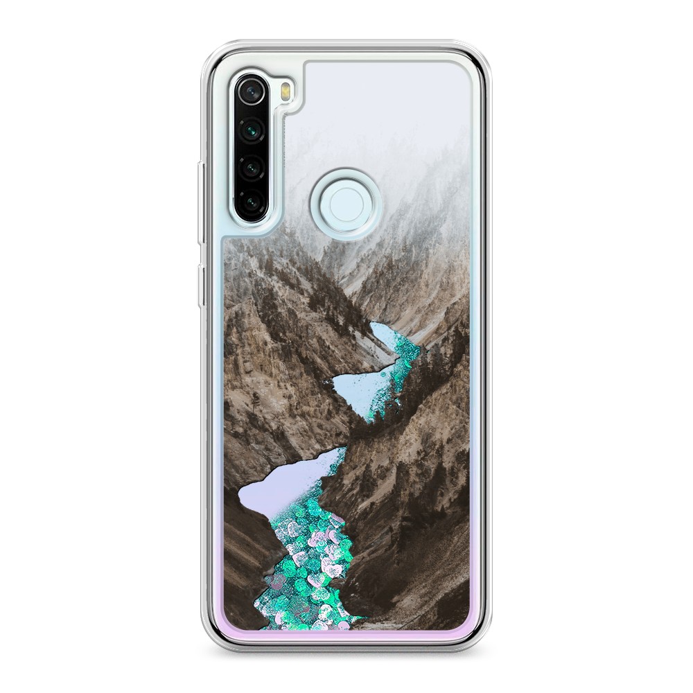 

Жидкий чехол с блестками "Горная река" на Xiaomi Redmi Note 8T