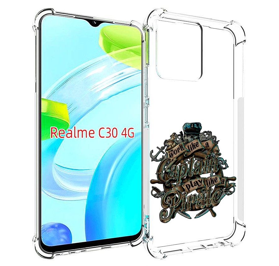 

Чехол MyPads капитан пиратов для Realme C30 4G / Narzo 50i Prime, Прозрачный, Tocco