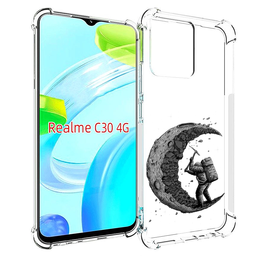 

Чехол MyPads камненная луна для Realme C30 4G / Narzo 50i Prime, Прозрачный, Tocco