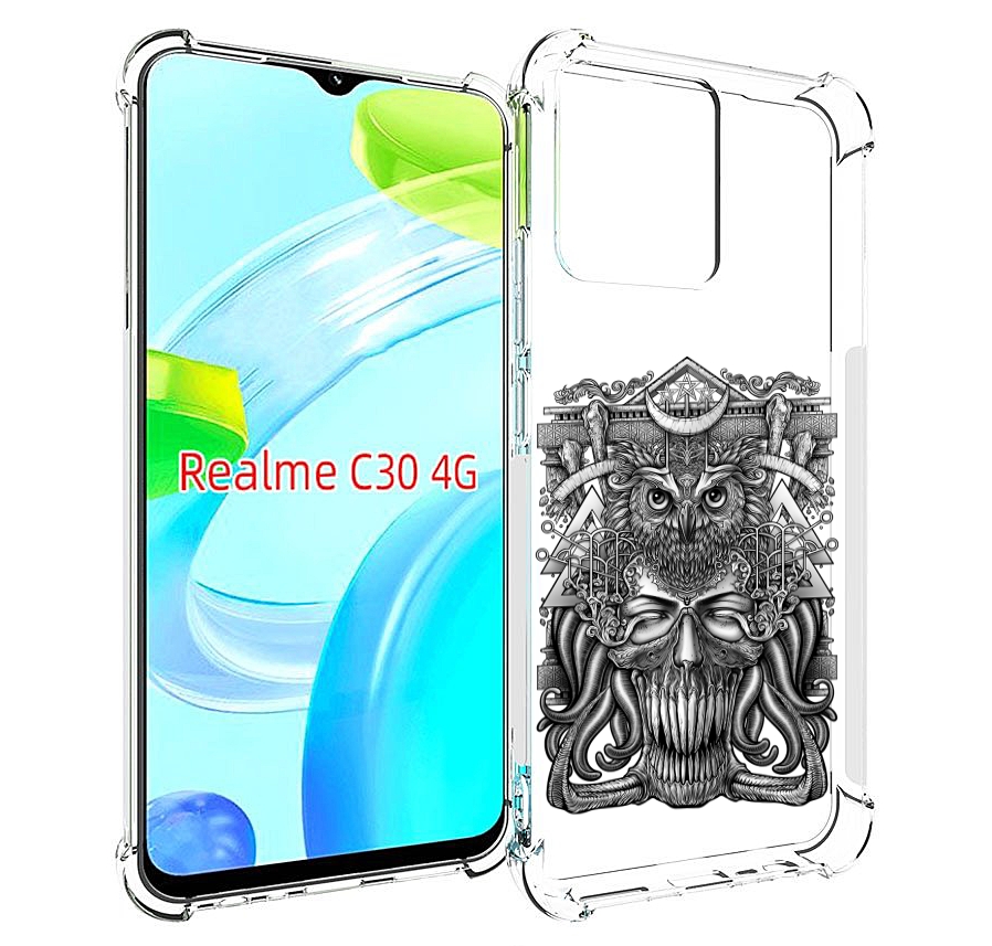 

Чехол MyPads зубастая сова для Realme C30 4G / Narzo 50i Prime, Прозрачный, Tocco