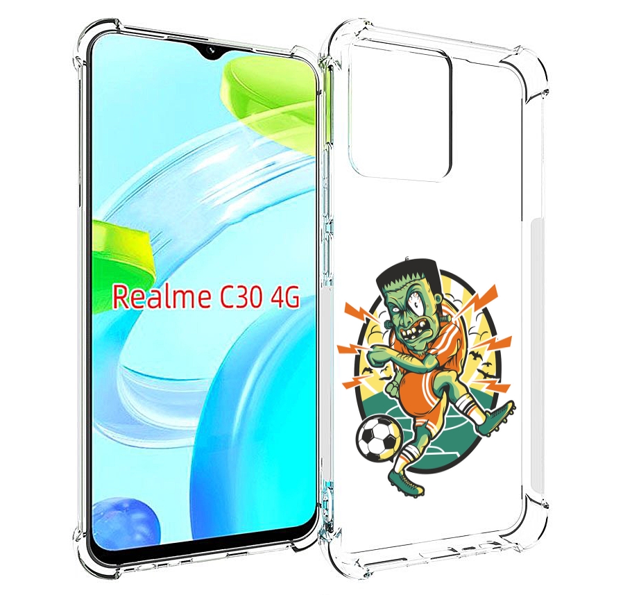 

Чехол MyPads зомби футболист для Realme C30 4G / Narzo 50i Prime, Прозрачный, Tocco