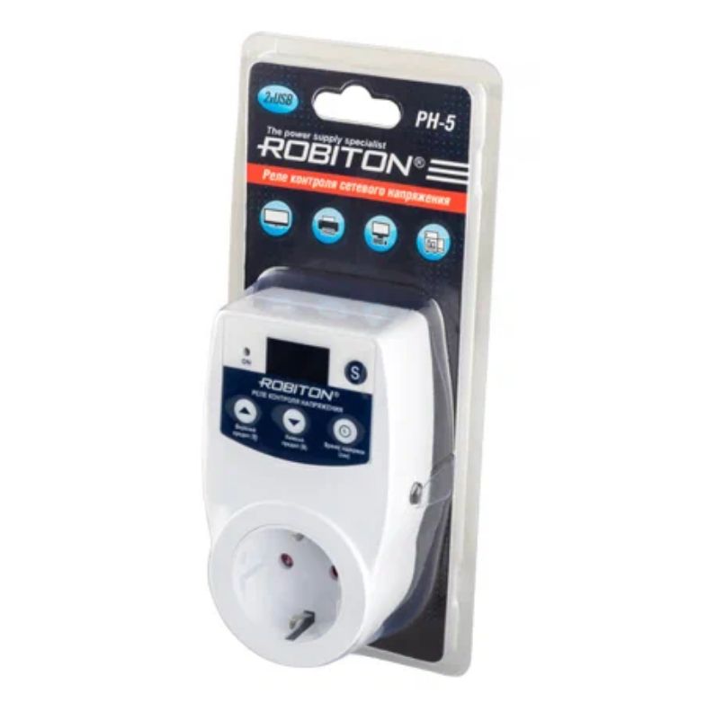 Реле контроля напряжения ROBITON РН-5 (BL1), 15701 реле контроля напряжения robiton