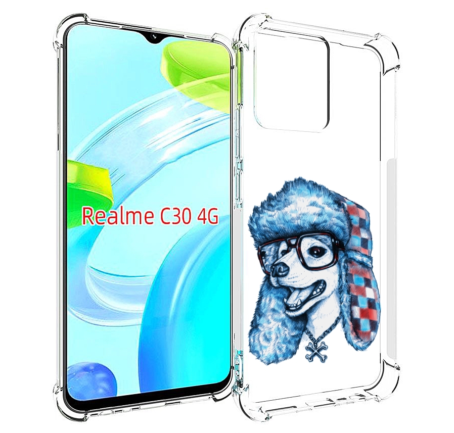 

Чехол MyPads зимний пес для Realme C30 4G / Narzo 50i Prime, Прозрачный, Tocco