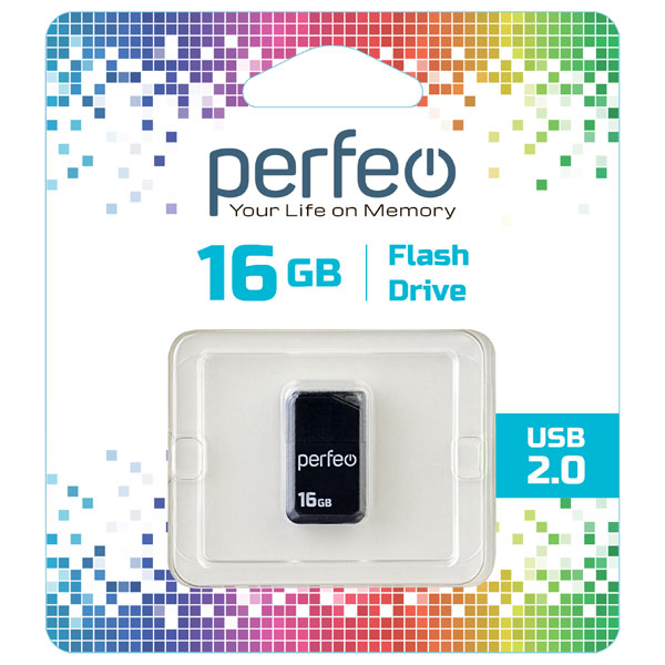 

Флешка Perfeo M03 16ГБ Black (PF-M03B016), M03