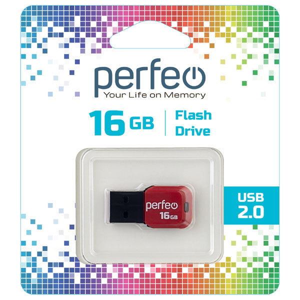 

Флешка Perfeo M02 16ГБ Black (PF-M02B016), M02
