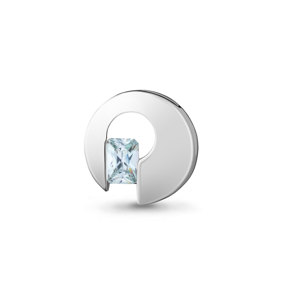 

Подвеска из серебра с фианитом Aquamarine 24252П_925_р, 24252П_925_р
