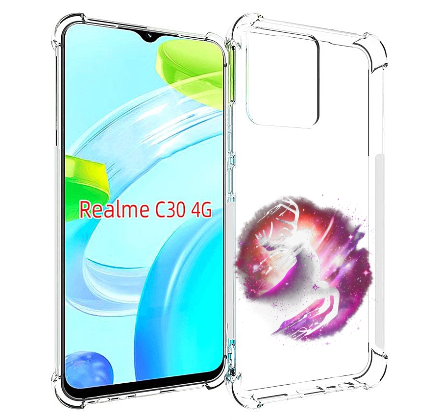 

Чехол MyPads звездный олень для Realme C30 4G / Narzo 50i Prime, Прозрачный, Tocco