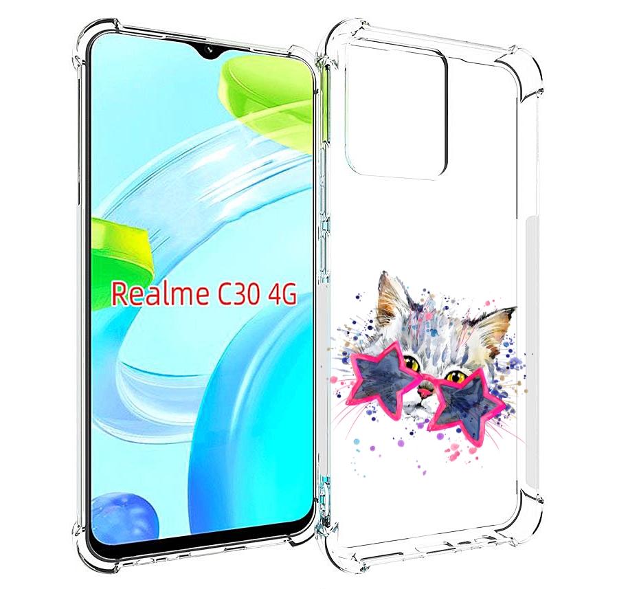 

Чехол MyPads звездные очки для Realme C30 4G / Narzo 50i Prime, Прозрачный, Tocco