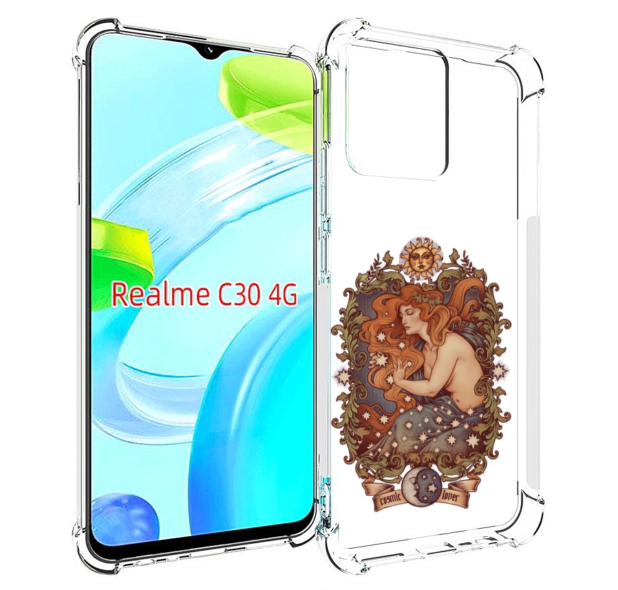 

Чехол MyPads звездная девушка абстракция для Realme C30 4G / Narzo 50i Prime, Прозрачный, Tocco