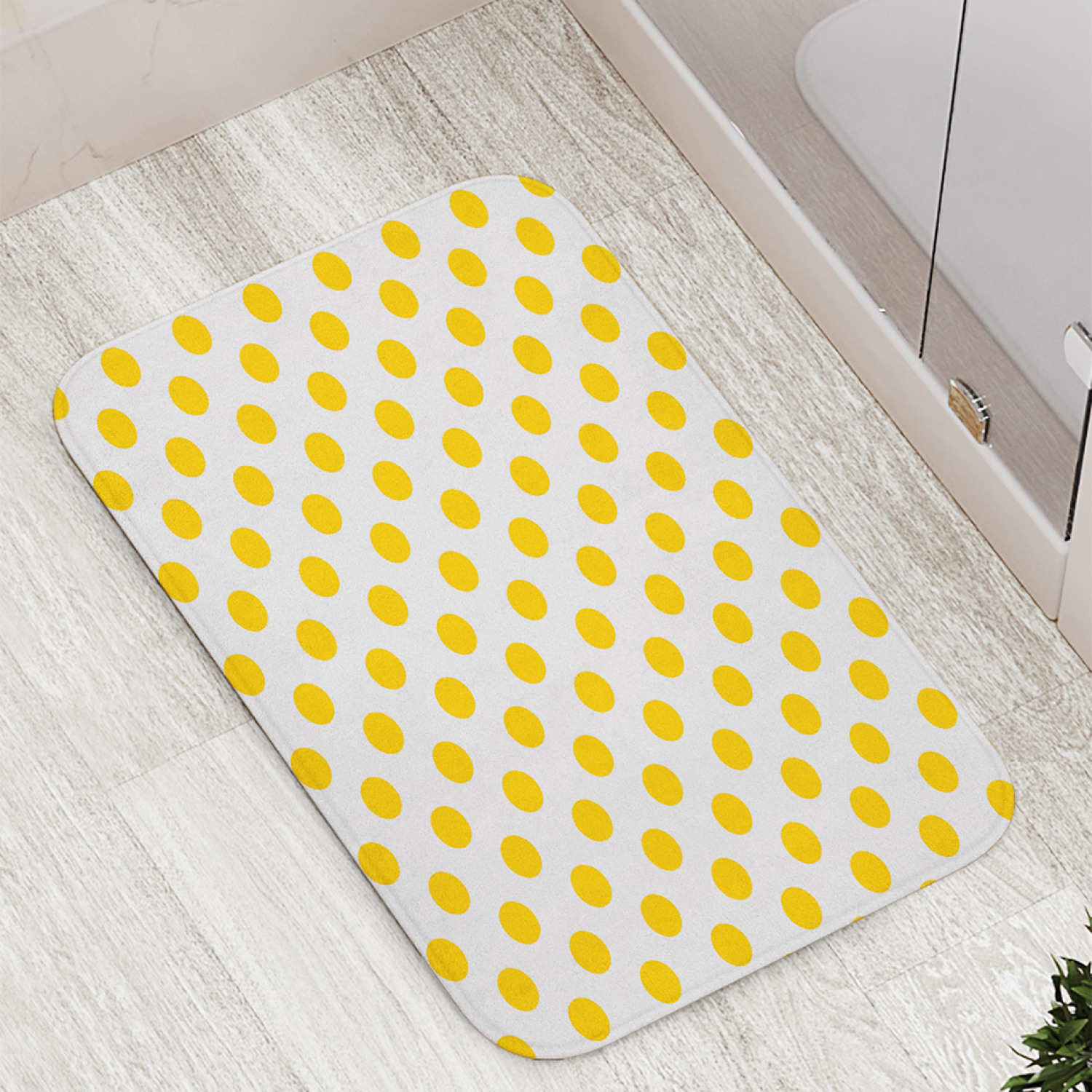 

Коврик противоскользящий JoyArty "Солнечный горох" для ванной, сауны, бассейна, 77х52 см, Солнечный горох