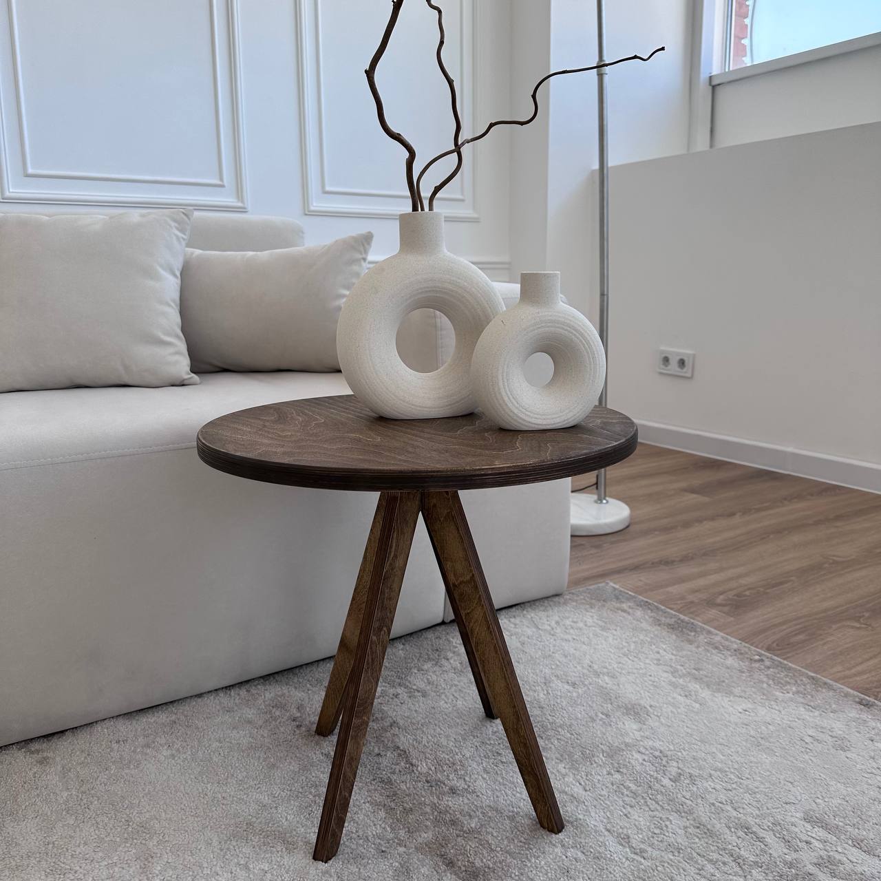 Столик журнальный круглый Диагональ, орех