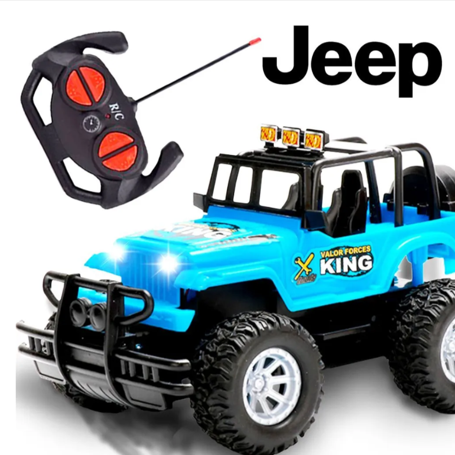 

Машинка на пульте управления 24hmarket JEEP KING 2 аккумулятора синяя, Jeep